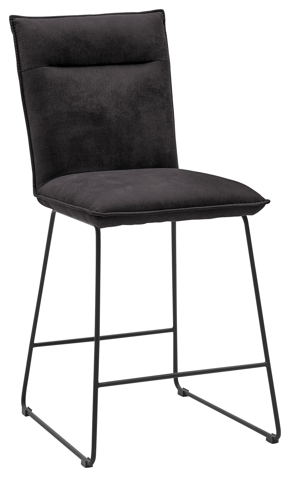 TRESENSTUHL in Metall, Textil Anthrazit, Schwarz  - Anthrazit/Schwarz, Design, Textil/Metall (50/99/59cm) - Valnatura
