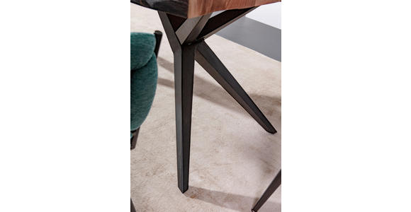 ESSTISCH in Holz, Metall 200/100/76 cm - Schwarz/Akaziefarben, Design, Holz/Metall (200/100/76cm) - Landscape