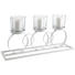 TEELICHTHALTER - Transparent/Weiß, Design, Glas/Metall (60/15/29cm) - Ambia Home TEELICHTHALTER - Transparent/Weiß, Design, Glas/Metall (60/15/29cm) - Ambia Home