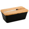 BROTBOX  - Hellbraun/Schwarz, Basics, Holz/Kunststoff (34,8/20/15,5cm) - Kesper