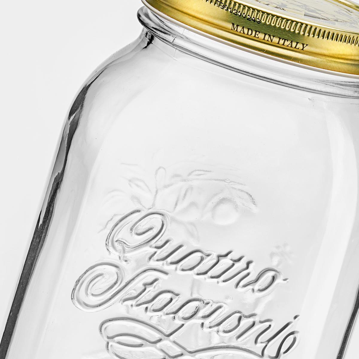 EINMACHGLAS-SET  - Transparent/Goldfarben, Basics, Glas/Metall (10/10/21cm) - Van Well