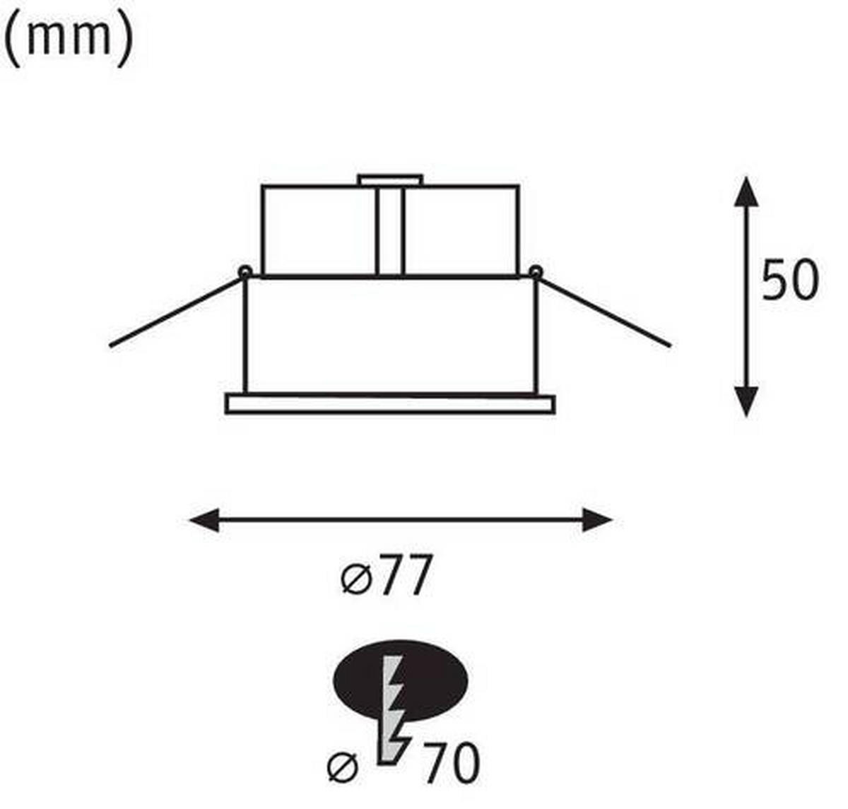 DECKENLEUCHTE  7,7/5 cm    - Weiß, Design, Kunststoff (7,7/5cm) - Paulmann