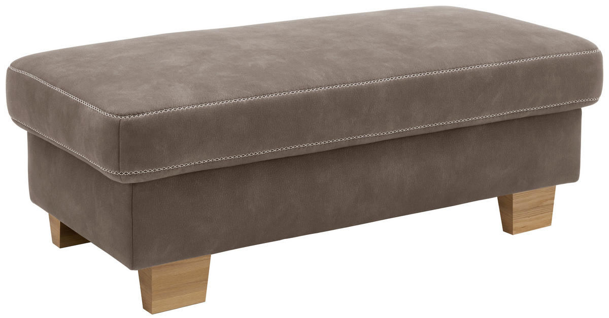 ECKSOFA in Mikrofaser Braun  - Eichefarben/Beige, Natur, Holz/Textil (226/273cm) - Beldomo System