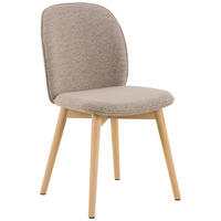 STUHL   Bouclé   - Eiche Bianco, Design, Holz/Textil (49/89cm) - P & B