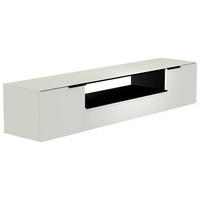 LOWBOARD  in 210/41/45 cm  - Weiss/Schwarz, Design, Glas/Holzwerkstoff (210/41/45cm) - Moderano
