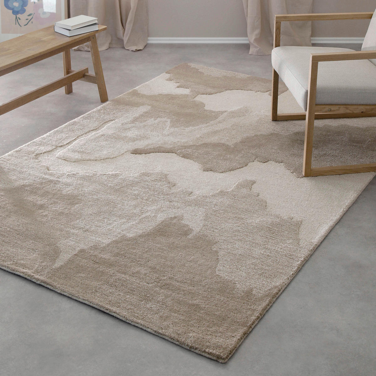 WEBTEPPICH 160/230 cm Carlo Creme, Ecru  - Ecru/Creme, Design, Textil (160/230cm) - Esprit