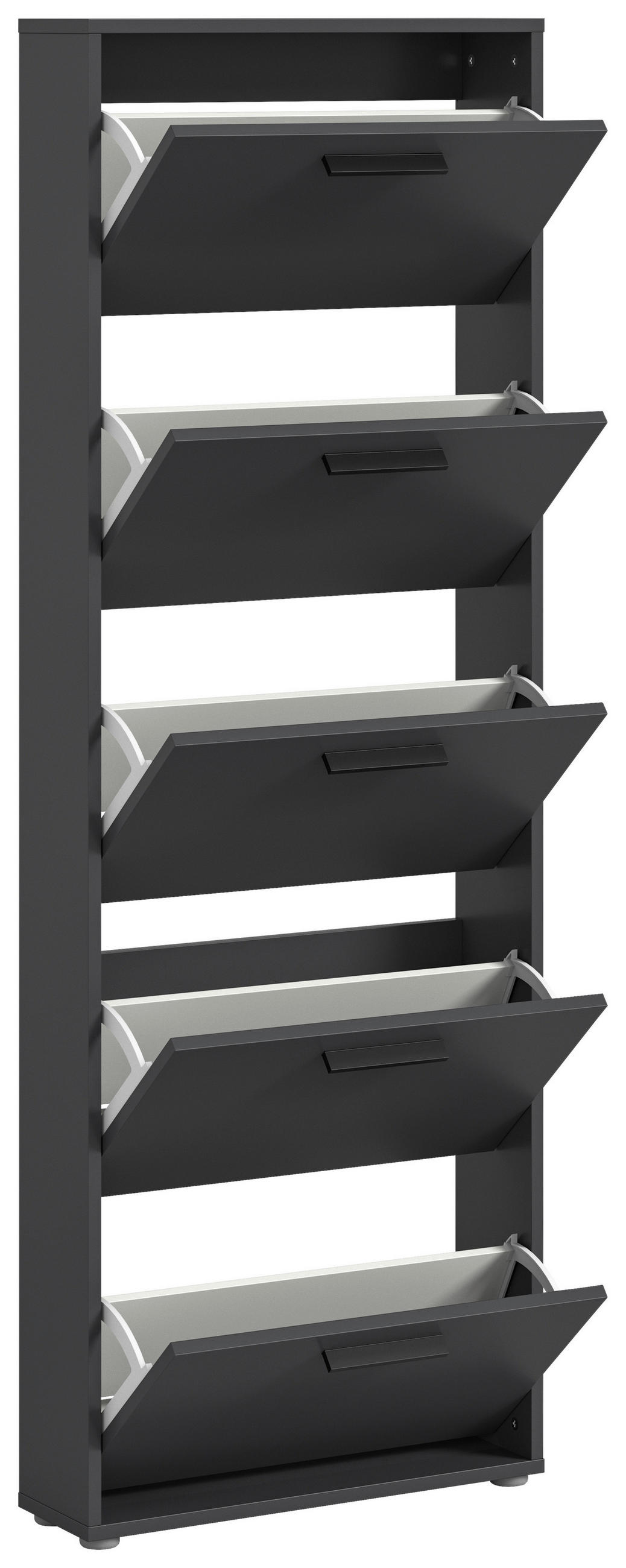 OMARA Z LOPUTAMI ZA ČEVLJE antracit - srebrne barve/črna, Design, umetna masa/leseni material (59/169cm) - Carryhome