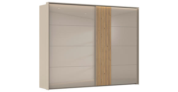 SCHWEBETÜRENSCHRANK 281/223/68 cm 2-türig Eichefarben, Fango - Fango/Eichefarben, Design, Glas/Holzwerkstoff (281/223/68cm) - Novel