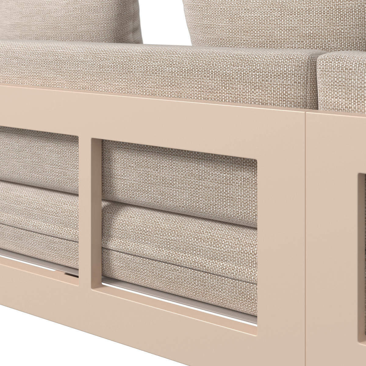 LOUNGE GARNITÚRA 3 részes  248/180 cm   - bézs, Design, Üveg/textil (248/180cm) - Amatio