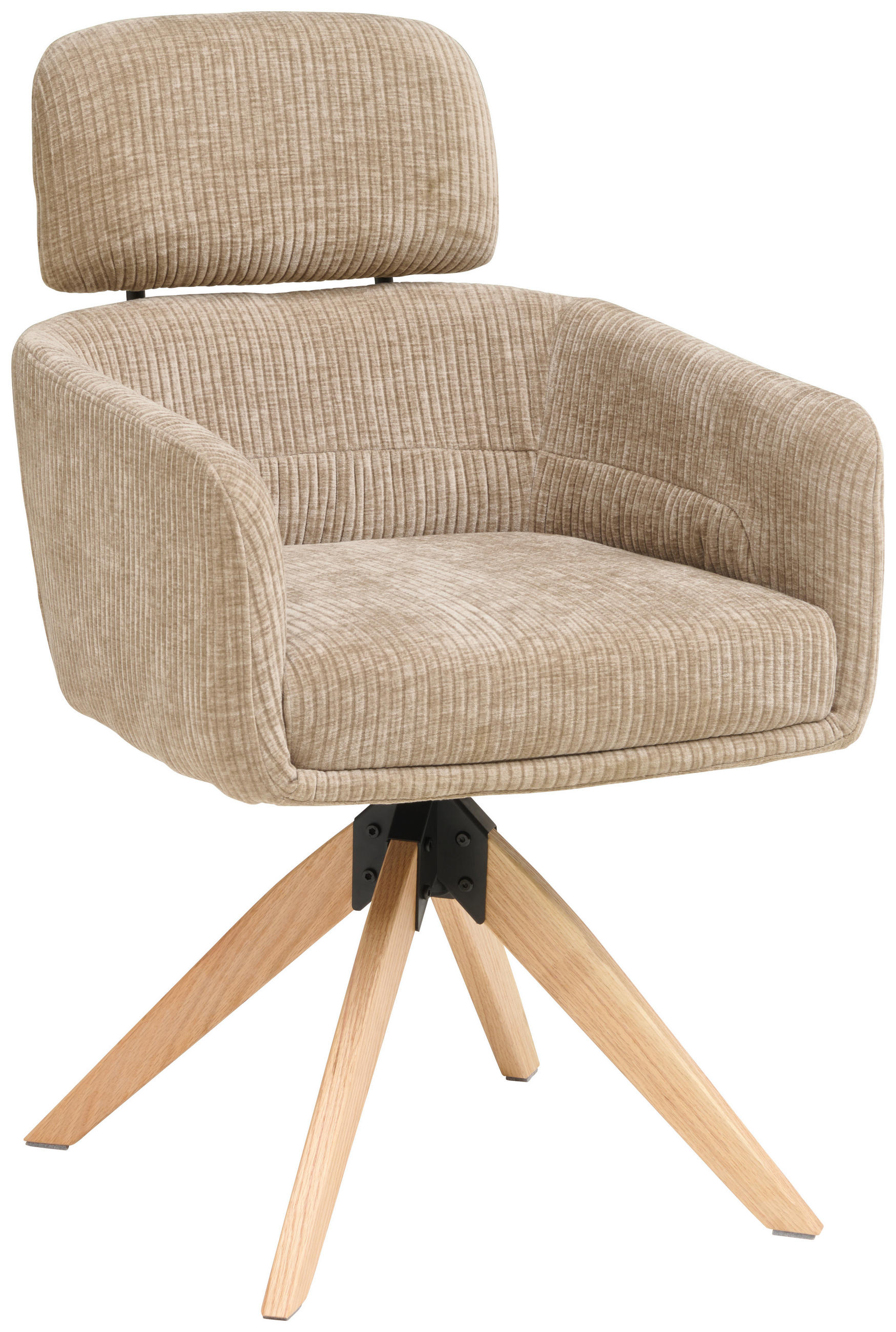 ARMLEHNSTUHL in Holz, Metall, Textil Beige  - Beige/Naturfarben, KONVENTIONELL, Holz/Textil (60/90/69cm) - Livetastic