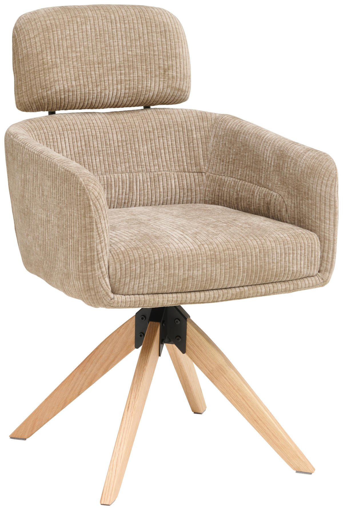 ARMLEHNSTUHL in Holz, Metall, Textil Beige  - Beige/Naturfarben, KONVENTIONELL, Holz/Textil (60/90/69cm) - Livetastic