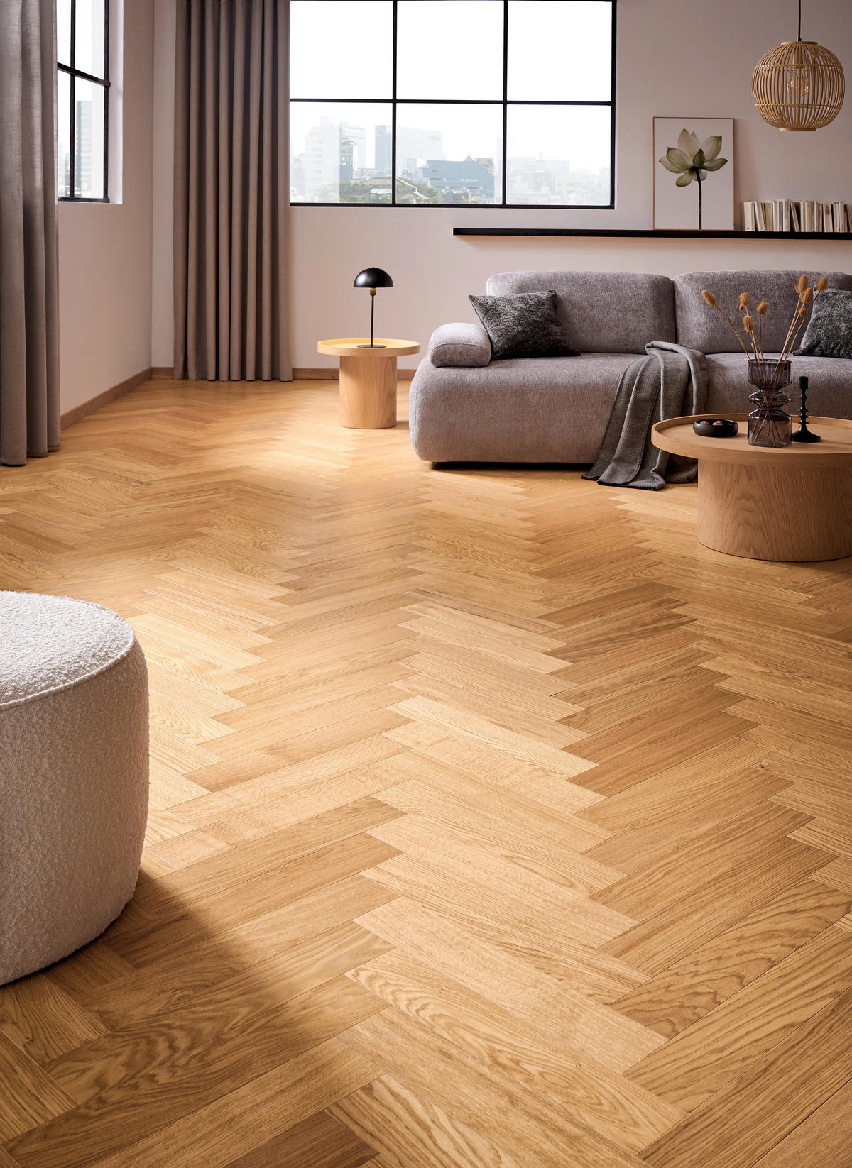 Fischgrät  per  m² - Eichefarben, LIFESTYLE, Holz (50/10/1.3cm) - Ambiente