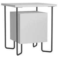 NOČNÍ STOLEK K POSTELI, bílá, 40/45/40 cm - bílá, Design, kompozitní dřevo (40/45/40cm) - Livetastic