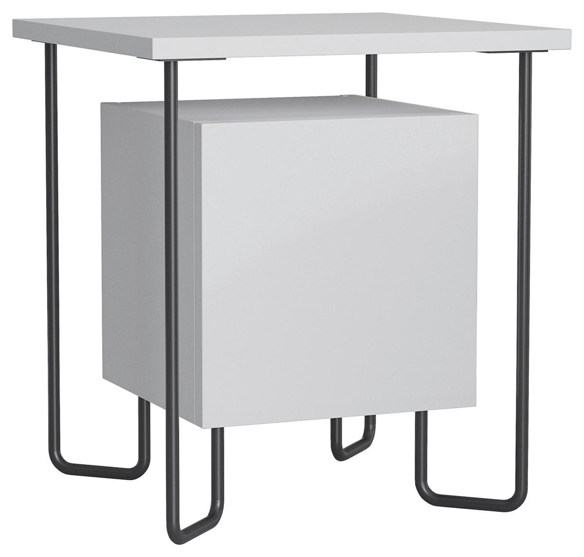 NOČNÍ STOLEK K POSTELI, bílá, 40/45/40 cm - bílá, Design, kompozitní dřevo (40/45/40cm) - Livetastic