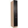 APOTHEKERSCHRANK 30/200/60 cm  in Schwarz, Eichefarben  - Eichefarben/Silberfarben, Basics, Holzwerkstoff/Metall (30/200/60cm) - Respekta