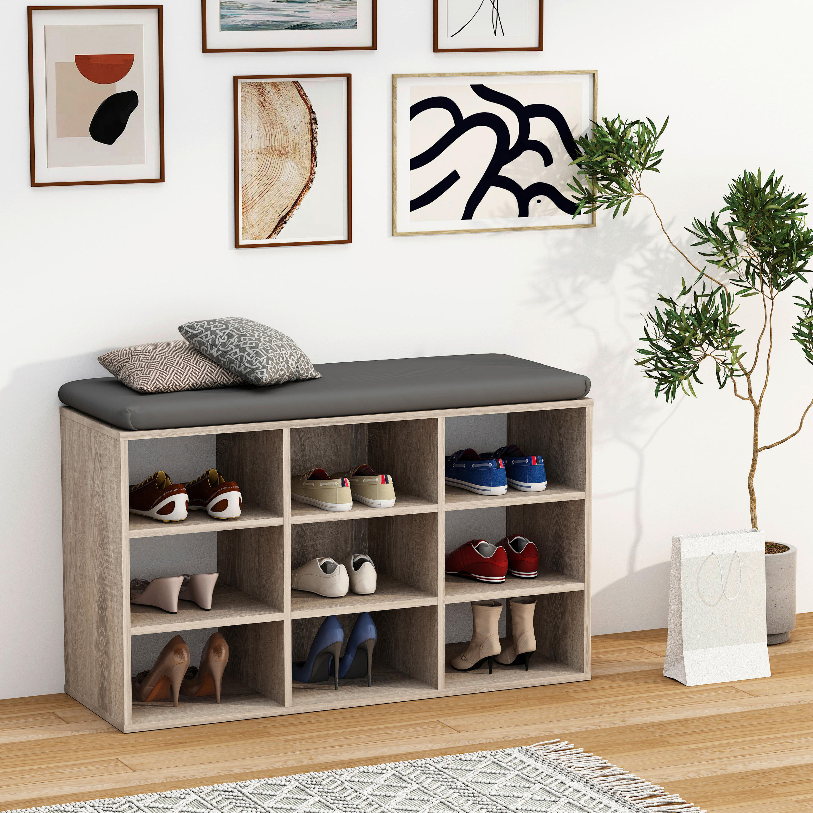 SCHUHREGAL 80/50/30 cm  - Sonoma Eiche, Design, Holzwerkstoff (80/50/30cm) - MID.YOU