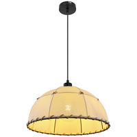VISEČA SVETILKA  Rex      40/120 cm      E27 - črna/bež, Natur, kovina/tekstil (40/120cm) - Globo