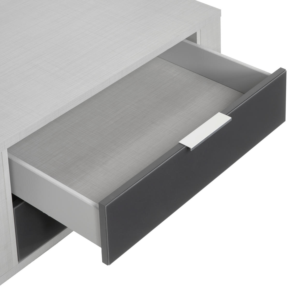 SCHUBKASTENEINSATZ 96/35/50 cm   - Grau, Modern, Glas/Holzwerkstoff (96/35/50cm) - MID.YOU