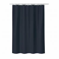 DUSCHVORHANG PRIMO 180/200 cm  - Schwarz, Basics, Textil (180/200cm) - Spirella