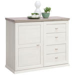 KOMMODE  in 107,9/89,5/43 cm  - Weiß/Grau, LIFESTYLE, Holzwerkstoff/Metall (107,9/89,5/43cm) - Hom`in