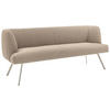 SITZBANK 200/87/64 cm Webstoff Edelstahlfarben, Sandfarben  - Sandfarben/Edelstahlfarben, Design, Textil/Metall (200/87/64cm) - Venjakob