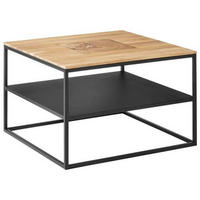 COUCHTISCH in Metall 65/65/41,5 cm  - Wildeiche/Schwarz, Design, Holz/Metall (65/65/41,5cm) - Johann Jakob