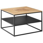 COUCHTISCH in Metall 65/65/41,5 cm  - Wildeiche/Schwarz, Design, Holz/Metall (65/65/41,5cm) - Johann Jakob
