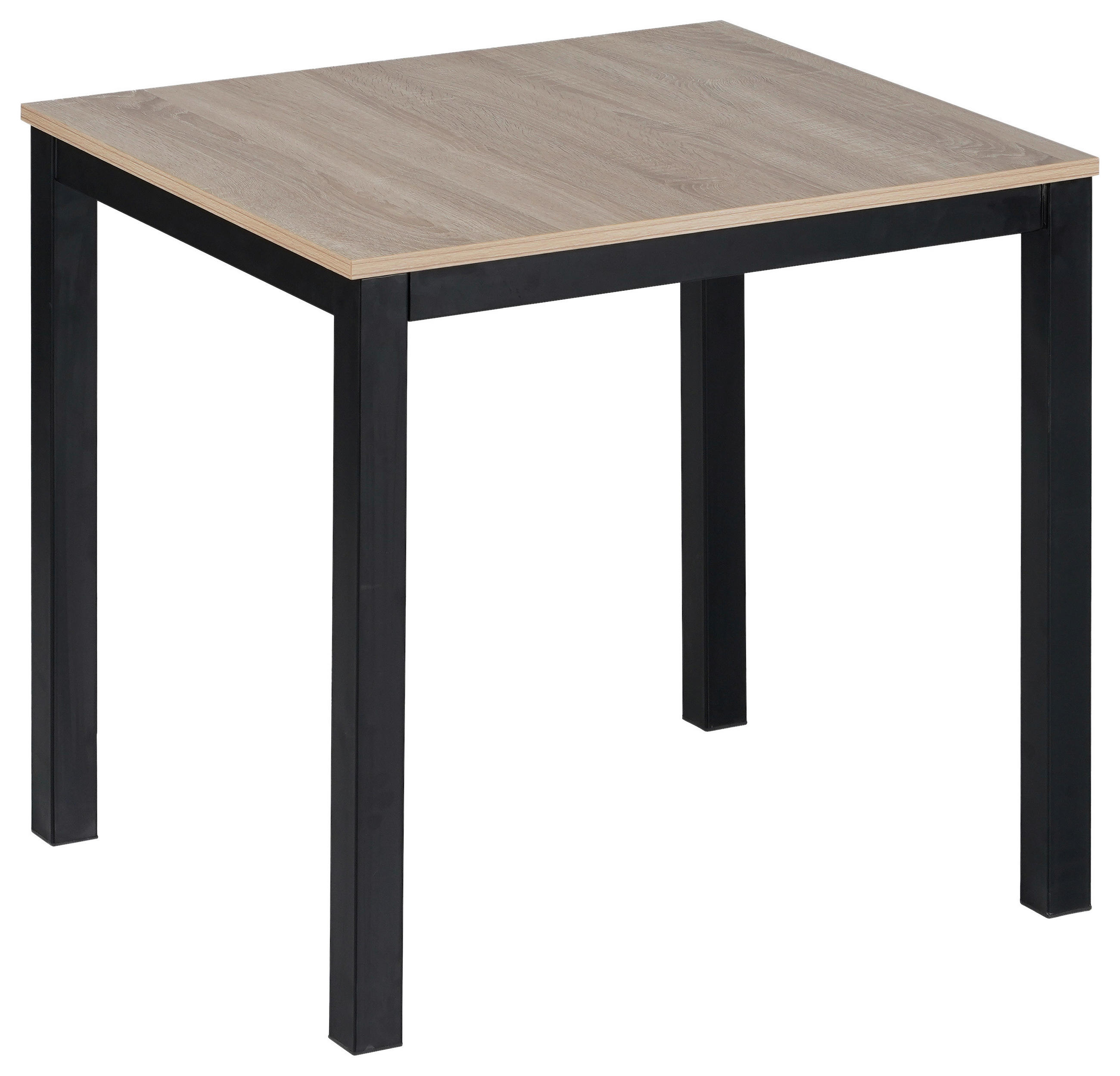 AUSZIEHTISCH in Metall, Holzwerkstoff   - Schwarz/Sonoma Eiche, KONVENTIONELL, Holzwerkstoff/Metall (80-120/76/70cm) - MID.YOU