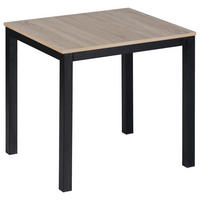 ESSTISCH Schwarz, Sonoma Eiche rechteckig  ausziehbar  - Schwarz/Sonoma Eiche, KONVENTIONELL, Holzwerkstoff/Metall (80-120/76/70cm) - MID.YOU