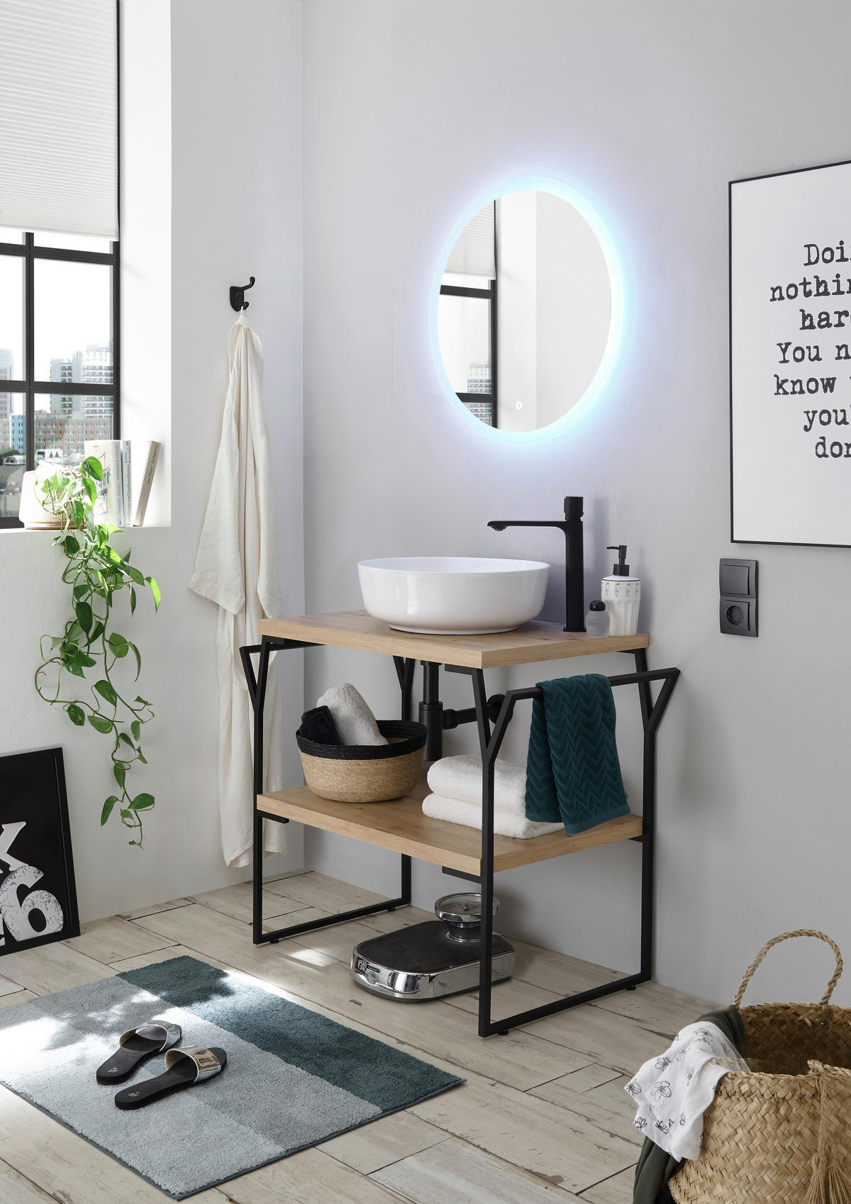 WASCHBECKEN 42/13,5/42 cm  - Weiß, KONVENTIONELL, Stein (42/13,5/42cm) - home24