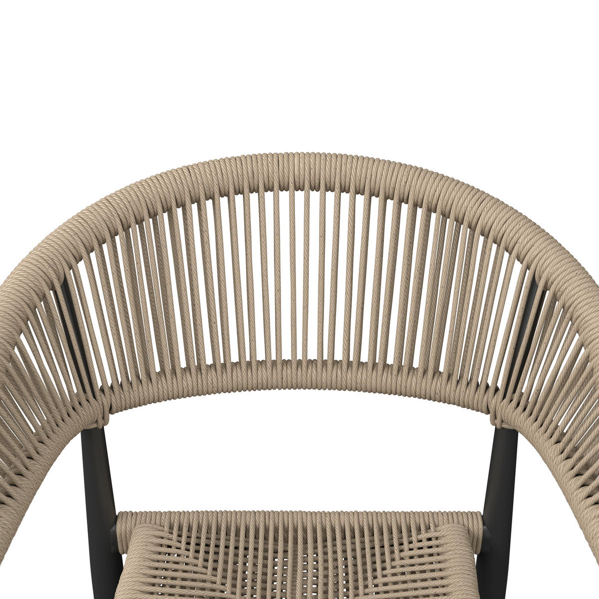 STAPELSESSEL Aluminium Anthrazit, Beige  - Anthrazit/Beige, KONVENTIONELL, Kunststoff/Metall (55/78/59.5cm) - Ambia Garden