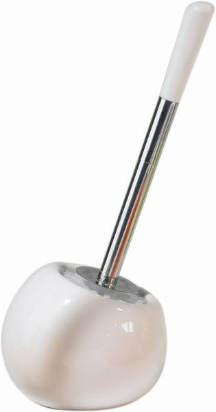 WC SADA - ŠTĚTKA A DRŽÁK - bílá, Basics, kov/plast (15.5/37cm) - Sadena