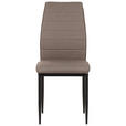 STUHL Mikrofaser Taupe  - Taupe/Schwarz, Design, Textil/Metall (43,5/96/58cm) - Carryhome