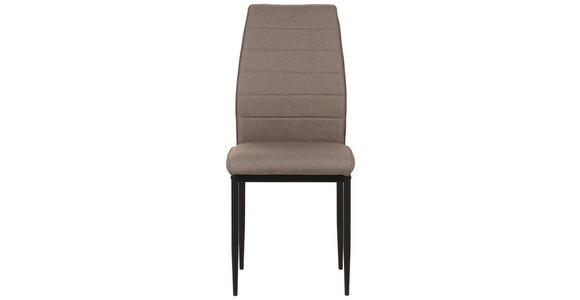 STUHL Mikrofaser Taupe - Taupe/Schwarz, Design, Textil/Metall (43,5/96/58cm) - Carryhome
