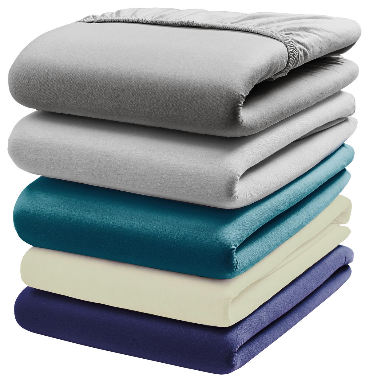 SPANNBETTTUCH Zwirn-Jersey  - Dunkelgrün, Basics, Textil (100/200cm) - Estella