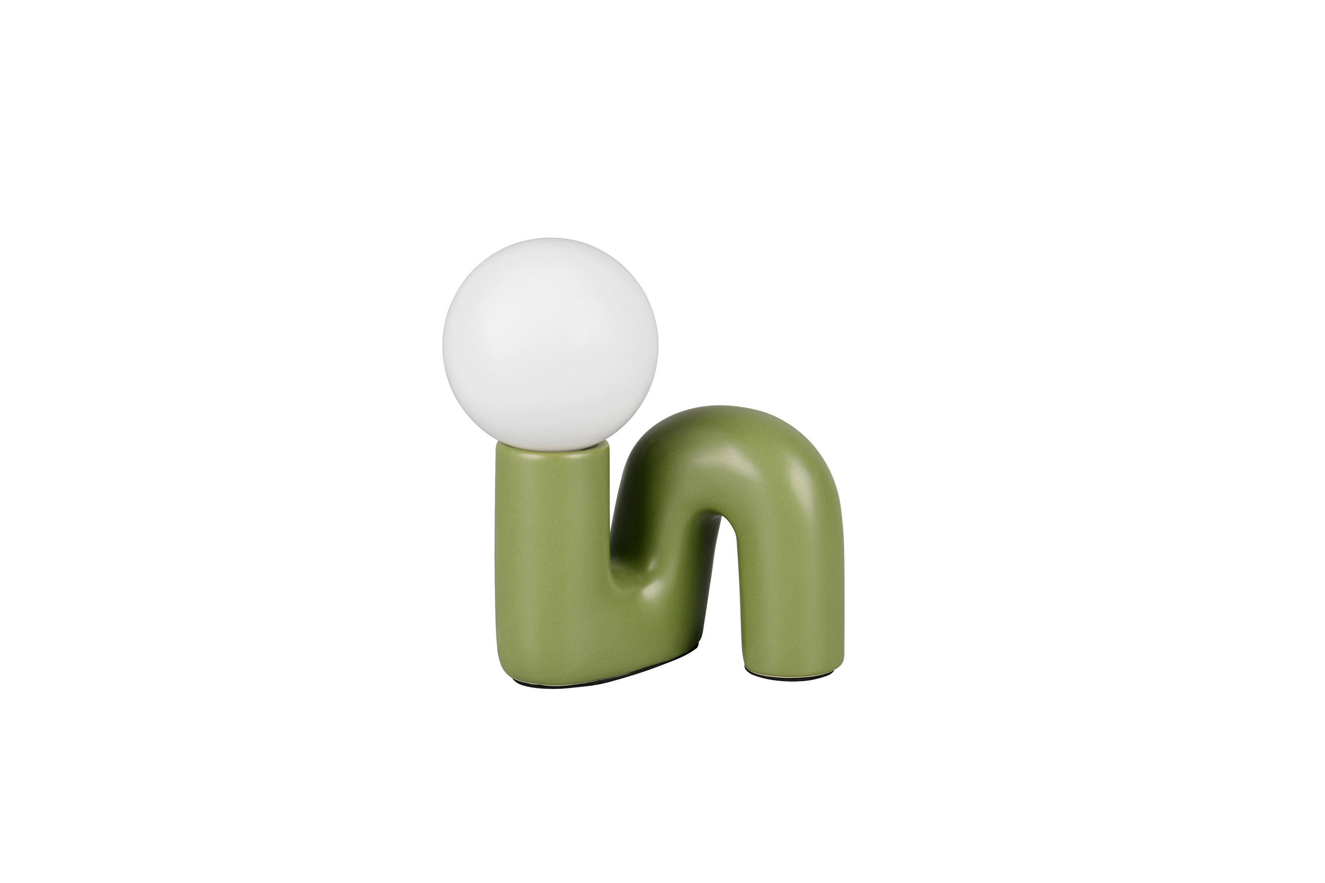 TISCHLEUCHTE Quinn 16,5/21,5/15 cm  - Weiß/Grün, Trend, Glas/Keramik (16,5/21,5/15cm)