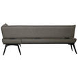 ECKBANK 235/165 cm Webstoff Schwarz, Dunkelgrau Buche massiv - Dunkelgrau/Schwarz, Basics, Holz/Textil (235/165cm) - Carryhome
