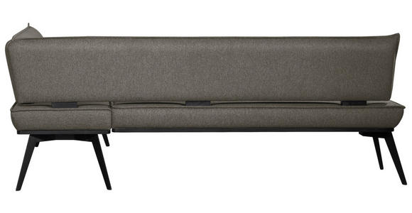 ECKBANK 235/165 cm Webstoff Schwarz, Dunkelgrau Buche massiv - Dunkelgrau/Schwarz, Basics, Holz/Textil (235/165cm) - Carryhome