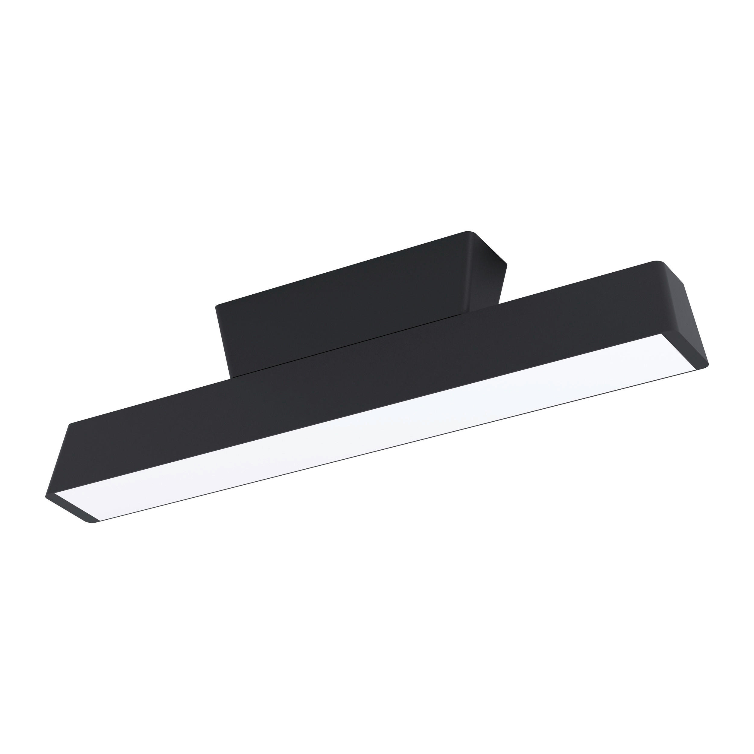 LED-DECKENLEUCHTE Simolaris-Z  Smart 47/5,5/11 cm   - Schwarz/Weiß, Design, Kunststoff/Metall (47/5,5/11cm) - Eglo