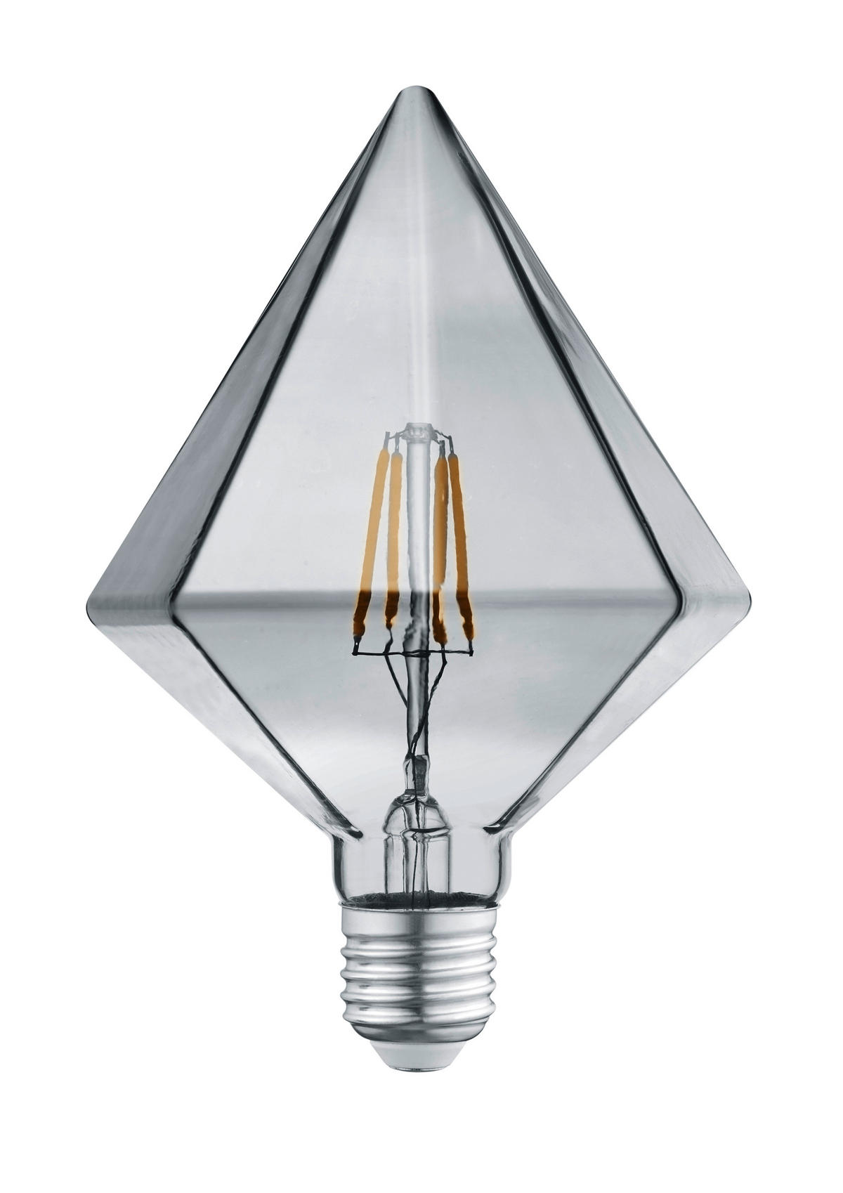 LED SIJALICA - siva, Trendi, staklo (11,5/16,8cm)