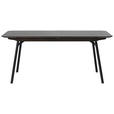 ESSTISCH Schwarz, Dunkelbraun rechteckig  ausziehbar  - Dunkelbraun/Schwarz, Trend, Holzwerkstoff/Metall (180-230/90/75cm) - Carryhome