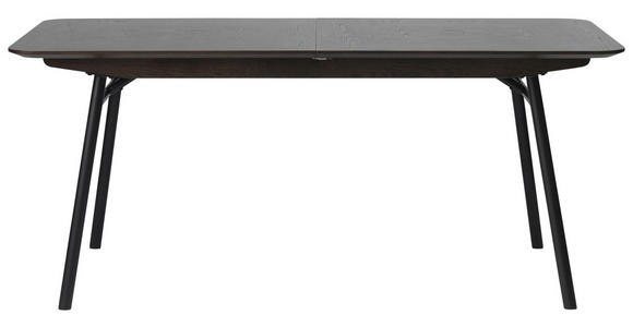 ESSTISCH Schwarz, Dunkelbraun rechteckig  ausziehbar  - Dunkelbraun/Schwarz, Trend, Holzwerkstoff/Metall (180-230/90/75cm) - Carryhome