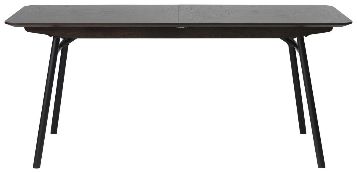 ESSTISCH Schwarz, Dunkelbraun rechteckig  ausziehbar  - Dunkelbraun/Schwarz, Trend, Holzwerkstoff/Metall (180-230/90/75cm) - Carryhome