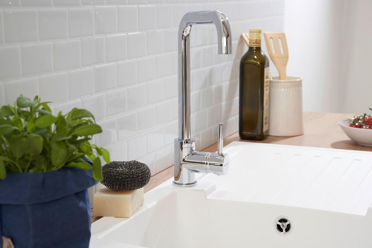 SPÜLE 1712BOSTON86X50W  - Weiß, Trend, Glas/Kunststoff (86/20/50cm) - Respekta