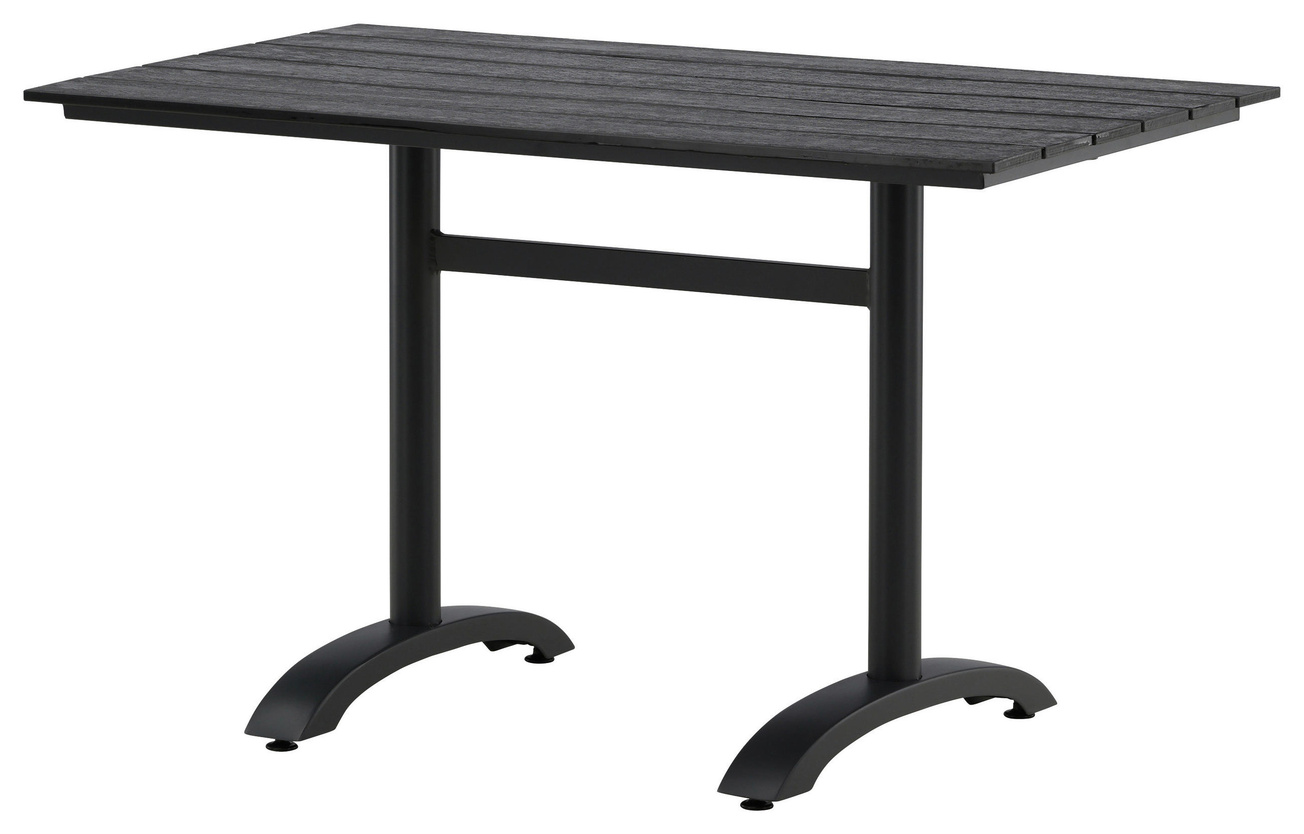 GARTENTISCH Metall Schwarz rechteckig  - Schwarz, KONVENTIONELL, Metall (120/70/74cm) - Gardenson