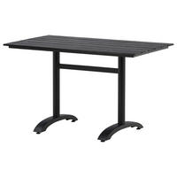 UTEBORD metall rektangulär  - svart, Klassisk, metall (120/70/74cm) - Gardenson
