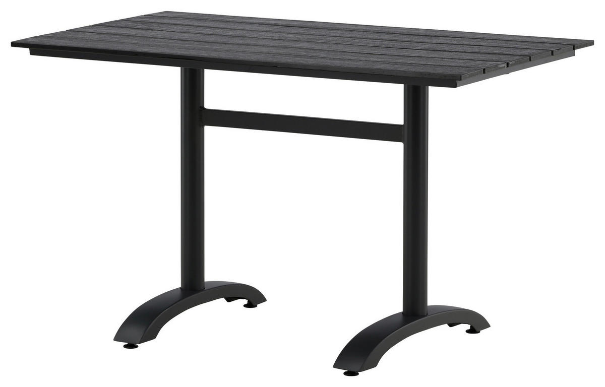 UTEBORD metall rektangulär  - svart, Klassisk, metall (120/70/74cm) - Gardenson