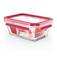 FRISCHHALTEDOSE CLIP & CLOSE GLAS 0,8 L  - Rot, Basics, Glas/Kunststoff (19,7/13,6/8cm) - Emsa