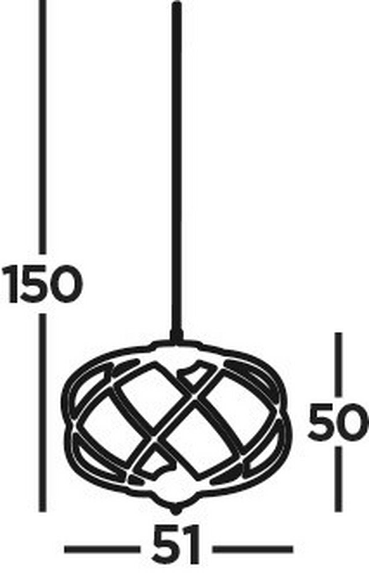 LED-HÄNGELEUCHTE Magic 51/50 cm   - Chromfarben, Basics, Kunststoff/Metall (51/50cm) - Searchlight