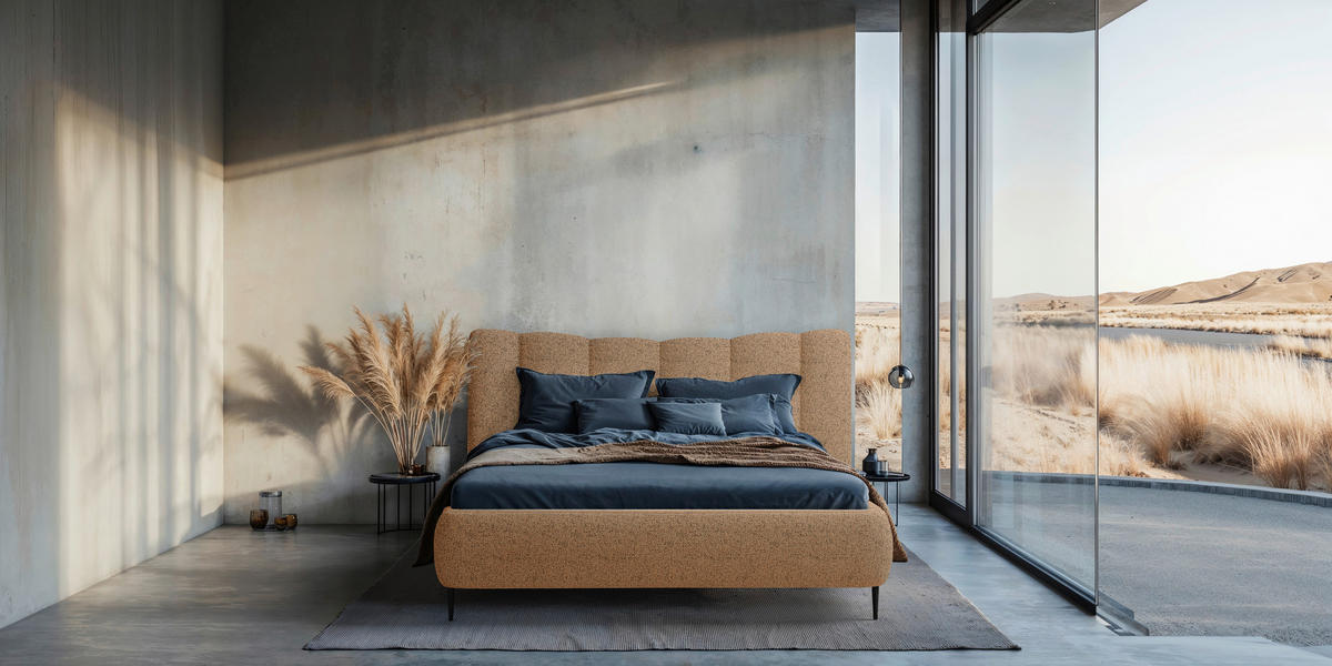 POLSTERBETT 180/200 cm  in Terracotta  - Terracotta, Modern, Holz/Holzwerkstoff (180/200cm) - MID.YOU